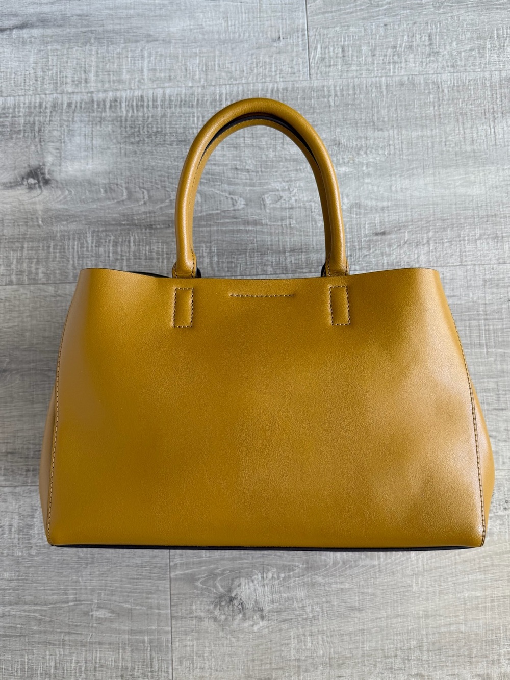 Classic Structured Tote Bag in Mustard